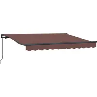 vidaXL Ausziehbare Markise Braun 350 x 200 cm Stoff