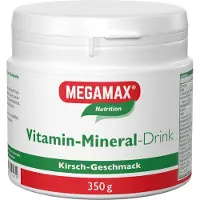 MEGAMAX Nutrition Vitamin-Mineral-Drink Pulver Kirsch-Geschmack, 350 g Pulver