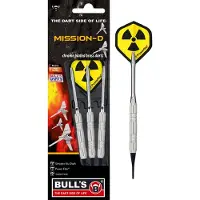 Bull's Mission Softdart Nickel-Chrom Soft Tip Dart Soft - Dartpfeile, Gewicht:16538 - 18 g