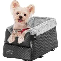 OEM Auto-Hundebett mit Mittelkonsole - Kleinhundematratze in Schwarz - Waschbar