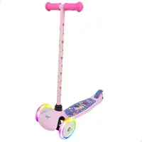 Mickey Mouse 77744 With Lights And Brake Tretroller Rosa Rosa One Size
