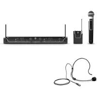 LD Systems U308 HBH 2 - Funkmikrofon System mit Bodypack, Headset und Handmikrofon dynamisch