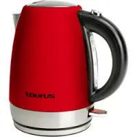 Taurus Vintage Red, 1,7 l, 2200 W, Rot, Edelstahl, Wasserstandsanzeige, Drahtlos