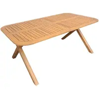 Sweeek - Ausziehbarer Gartentisch aus Akazienholz für 6-8 Personen - Natur