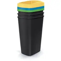 Prosperplast Compacta Q 39x29x73 Cm Recyclingbehälter 3 Einheiten
