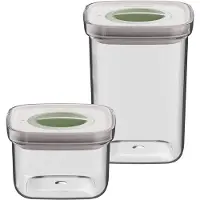 Berghoff LEO - 2er-Set Frischhaltedosen mit Deckel - 400ml und 1 Liter - Spülmaschinenfest - für Mikrowelle geeignet - Gefriergeeignet