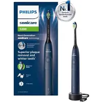 Philips 5300 series Series 5300 HX7103/01 Wiederaufladbare Zahnbürste, Erwachsener, Schallzahnbürste, Tägliche Pflege, 62000 Bewegungen pro Minute, Blau, 2 min, 4 x 30 sec