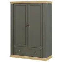 Möbel Kraft Wäscheschrank Countryside , grau , Maße (cm): B: 99,1 H: 139,7 T: 43.5