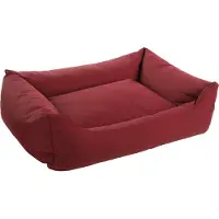 Flamingo Hundebett Geneve rechteckig bordeaux, Maße: 100 x 80 x 25 cm