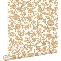 ESTAhome Tapete Blumenmuster Braun 50 x 900 cm