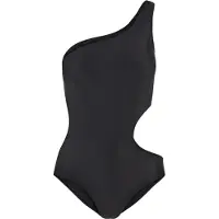 Urban Classics Badeanzug "Damen Ladies Asymmetric Cut Out Swimmsuit"