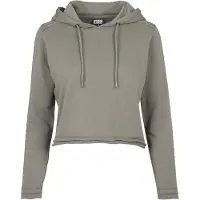 Urban Classics Rundhalspullover "Damen Ladies Cropped Terry Hoody" 1 Stk.