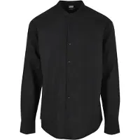 Urban Classics Langarmhemd "Herren Cotton Linen Stand Up Collar Shirt" 1 Stk.