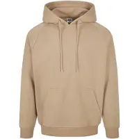 Urban Classics moderner Herren Hoodie Kordelzug Rippstrick 380 g/m² mit Baumwolle Beige