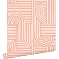 ESTAhome Tapete 3D-Muster Rosa 50 x 900 cm