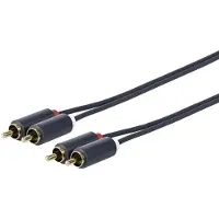 VivoLink PRORCARCA1, 2 x RCA, Männlich, 2 x RCA, Männlich, 1 m, Schwarz