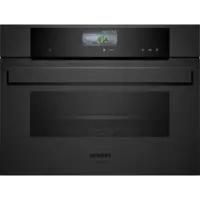 Siemens studioLine CS936GCM1 - iQ700 Dampfbackofen mit 5 Jahre Garantie, Schwarz Matt, 60 x 45 cm