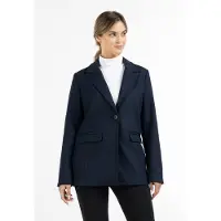Dreimaster Langer Blazer aus Wollgemisch Damen Nachtblau