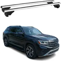 Omtec Dachträger Grundtäger für VW Atlas 2017-2025 75kg Alu Silber 2 tlg
