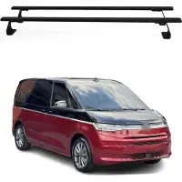 Omtec Dachträger Grundtäger für VW Multivan T7 2022-2025 75kg Stahl Schwarz 2 tlg