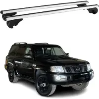 Omac Dachträger Grundtäger für Nissan Patrol GR Y61 1997-2013 75kg Alu Silber 2 tlg