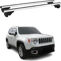 Omac Dachträger Grundtäger für Jeep Renegade 2014-2025 75kg Alu Silber 2 tlg