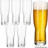 MamboCat 6x Birra Biergläser 0,5 L Pilsglas Klarglas schlank Trinkglas Beer Cocktails