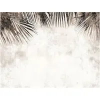 WALLARENA FOTOTAPETE Blätter Boho Beige Beton Wohnzimmer Tapete 250x175