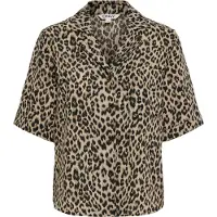 ONLY Kurzarmbluse "ONLEMMIA S/S BUTTON SHIRT PNT" Materialmix, regular fit