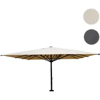 Mendler Gastronomie-Luxus-Sonnenschirm HWC-D20, XXL-Schirm Marktschirm, 5x5m (Ø7,2m) Polyester/Alu 90kg creme