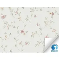Living Walls Vliestapete "DesignDrop vorgeleimte Tapete Floral Mustertapete Weiß Grün Rosa" matt strukturiert florale Vliestapete vorgekleistert für Schlafzimmer Wohnzimmer Flur
