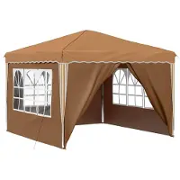 vidaXL Pop-up Partyzelt 288 x 288 x 245 cm Beige Oxford-Stoff