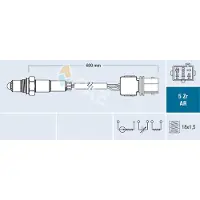 FAE Lambdasonde für FORD MONDEO IV Turnier (BA7) vor-Kat 600mm 75137