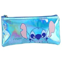 Nobrand Blaues Etui mit Stitch Motiv, auch als Allzwecktasche nutzbar, 11,5 x 22,5 cm