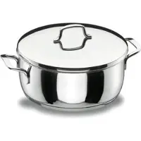 Lacor Stielkasserolle mit Deckel GOURMET Stahl 18/10 32 cm 9,5 L 90032