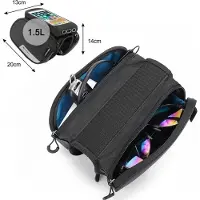 Wozinsky 5907769312199, Rahmen, Fahrrad-Topcase, Kunststoff, Polyester, Schwarz, 1,5 l, 200 mm