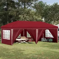 Prolenta Maison Exclusive - Pop-up Partyzelt 575 x 288 x 245 cm Bordeauxrot