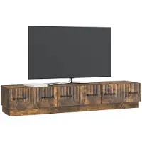 vidaXL TV-Schränk Geräucherte Eiche 147 x 34,5 x 27 cm Holzwerkstoff