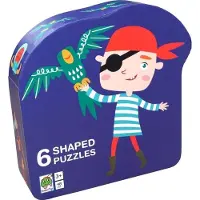 Barbo Toys Puzzle dla dzieci Pirat w ozdobnym pudełku, zestaw 6 układanek