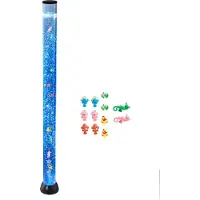 SucceBuy Aquarium Lampe mit 10 Fischen, Lavalampe, 151 cm, 16 Farbmodi