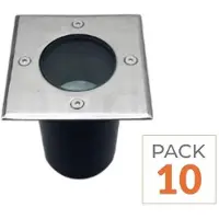 Silamp 10er-Pack – Quadratischer LED-Einbaustrahler für den Außenbereich für GU10-Lampen