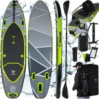 Trizand Sup Dtand up Paddling Board 350cm Gepumpt mit Sitz, Paddel, Rucksack & Zubehör aus Mehrschichtigem PVC, Stich- und Abriebfes - Stand up Paddle mit Verstellbares Paddel 25259