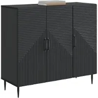 vidaXL Sideboard Schwarz 89 x 34,5 x 80 cm Holzwerkstoff