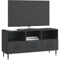 vidaXL TV-Schränk Schwarz 102 x 34,5 x 50 cm Holzwerkstoff