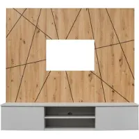 Meublorama Wandkomposition IXAR geometrisch – TV-Möbel + Dekorplatten