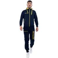 Givova M BLAU/GELB|Tuta Winner Freizeitanzug mit Kapuze TR017PRO-0407