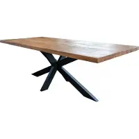 KAWOLA Esstisch SELVA Akazie massiv Gerade Kante 200x100cm