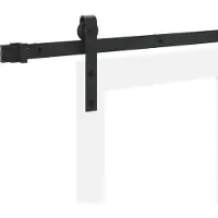 vidaXL Schiebetür ORKDAL Weiß und Schwarz 61 x 198,5 cm