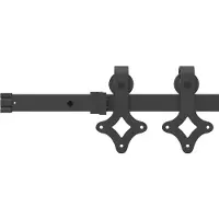 vidaXL Schiebetür ORKDAL Weiß und Schwarz 93 x 202 cm