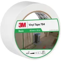 3M 3MTM Allzweck-PVC-Klebeband 764, Weiß, 50 mm x 33 m, 0.13 mm, Einzeln verpackt | Packung (1 Rolle)